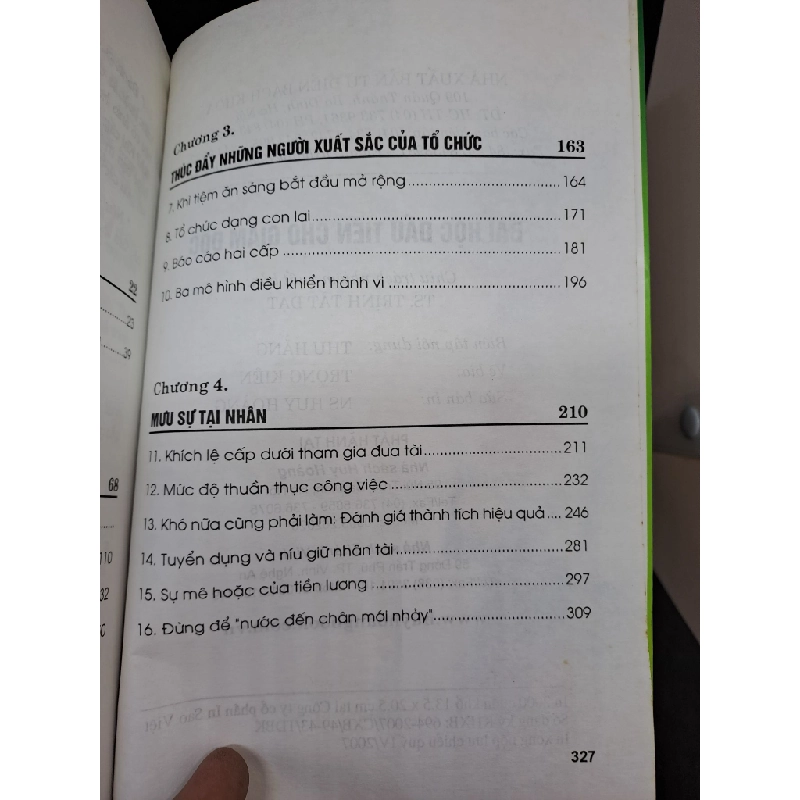 [59K/kg] Bài học đầu tiên cho giám đốc phương pháp quản lý thành công 2007 mới 80% HCM1806 365252