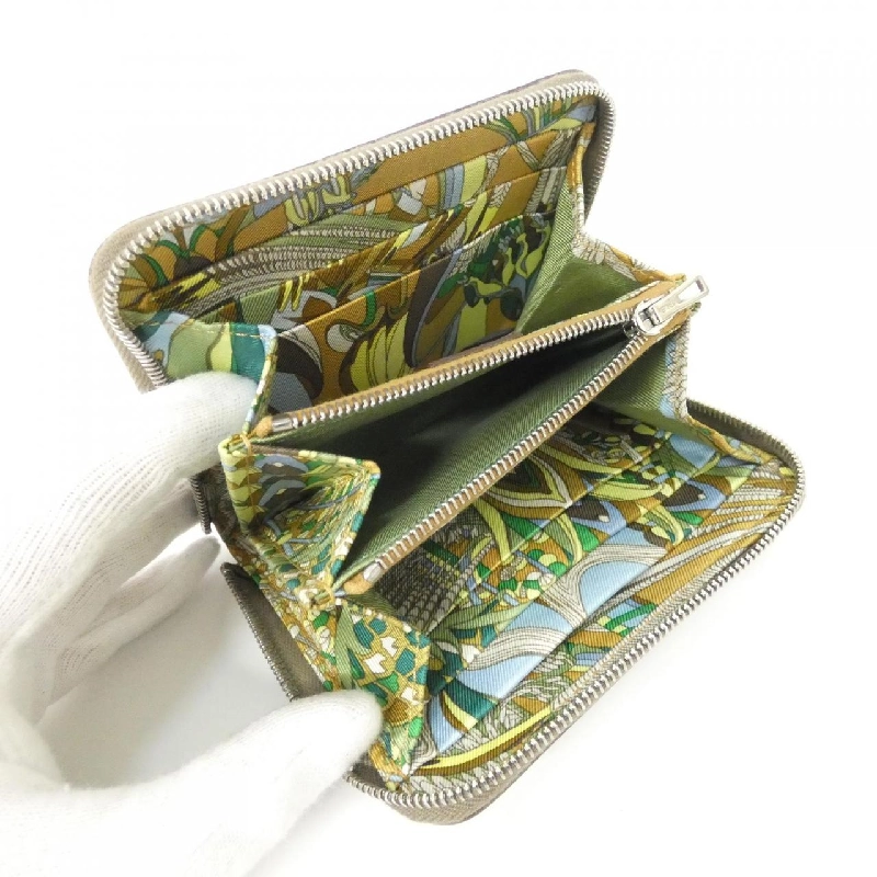 Ví Hermès FANTAISIE BOTANIQUE Silk In Compact 080204CK - Hàng hiệu Authentic 806144