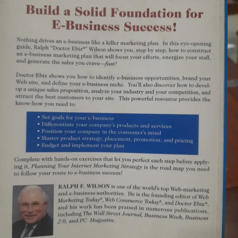 Ralph F. Wilson - PLANNING YOUR INTERNET MARKETING STRATEGY 791302