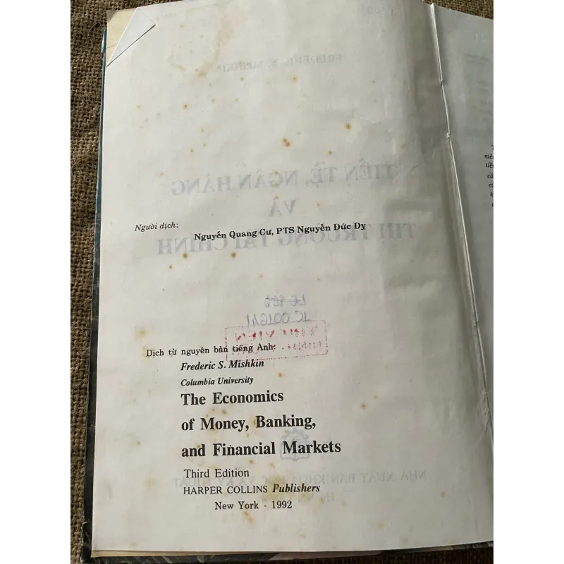 FREDERIC S. MISHKIN. TIỀN TỆ, NGÂN HÀNG VÀ THỊ TRƯỜNG TÀI CHÍNH 792191
