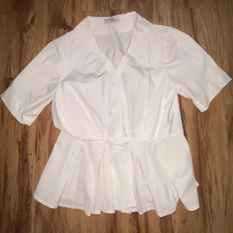 Áo sơ mi trắng thời trang công sở cách điệu size M 442613