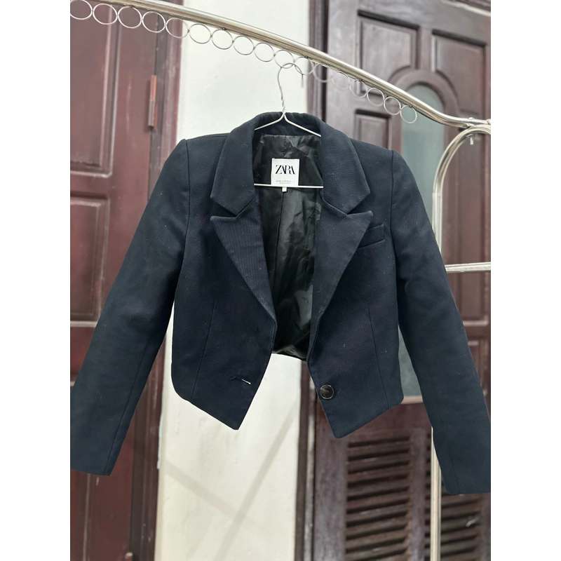 Zara Crop Blazer XS Black 326210