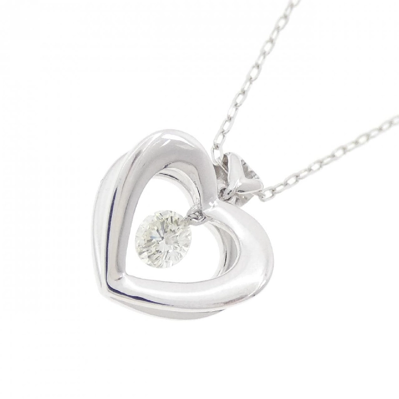 K18WG Dây chuyền kim cương hình trái tim 0.23CT - Hàng hiệu Chính hãng 858861