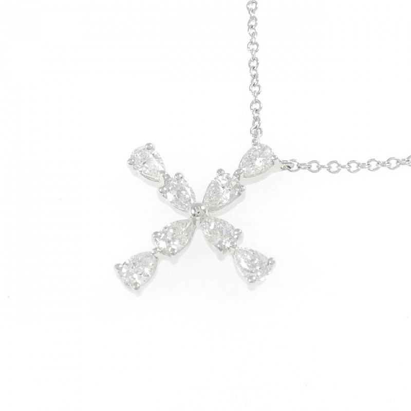 Hàng hiệu Authentic Harry Winston Dây chuyền hình chữ thập mini dạng cặp 840290