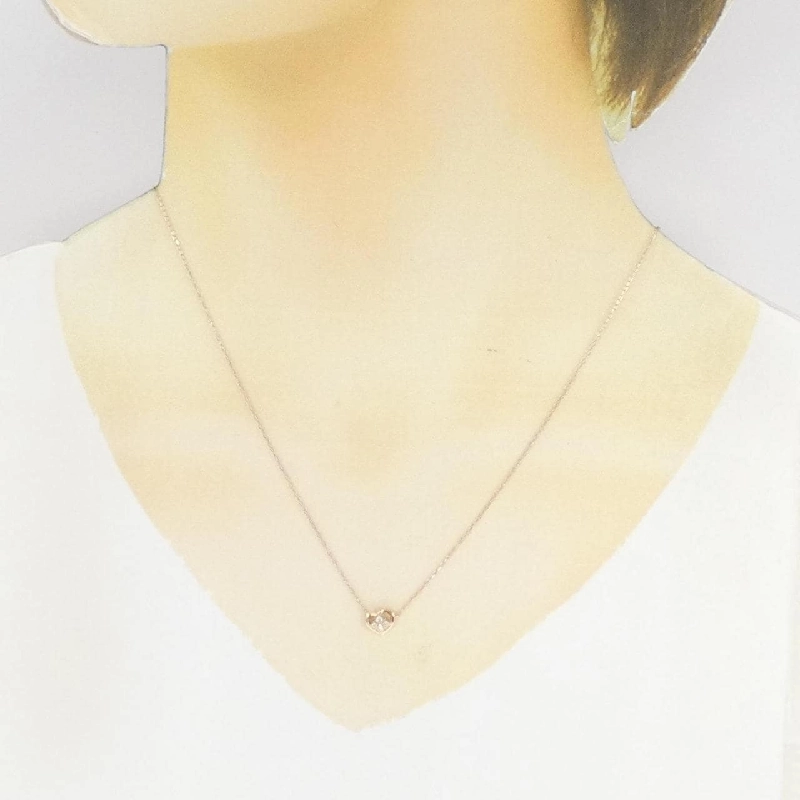 4゜C Heart × Flower Diamond Necklace - Hàng hiệu Authentic 845106