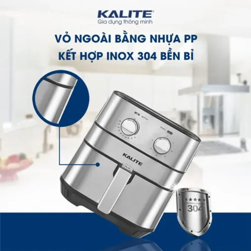 Nồi chiên không dầu KALITE Q5 🍗 dung tích 5.5L – điều khiển cơ cực bền ✨ 706930