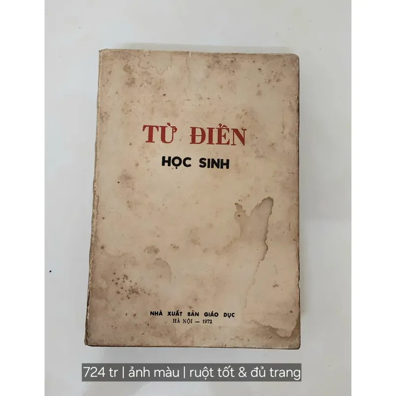 TỪ ĐIỂN HỌC SINH 1972 - tranh in màu 702742