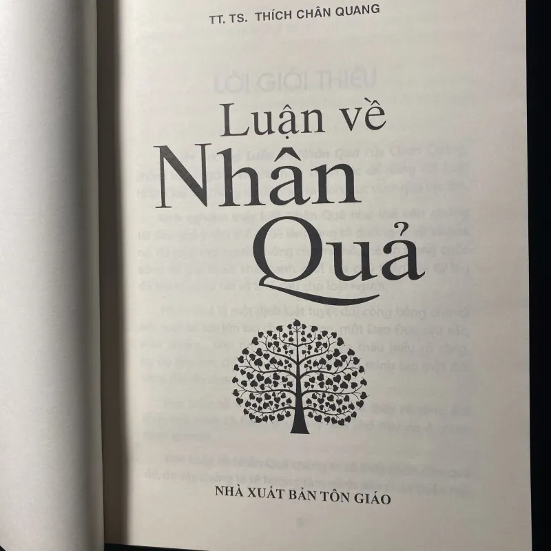 Luận về Nhân Quả của tác giả Thượng tọa, Tiến sĩ Thích Chân Quang. 1044403