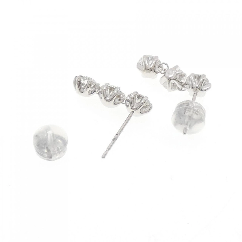 K18WG Bông tai kim cương ba viên 2.00CT - Hàng hiệu Chính hãng 868864