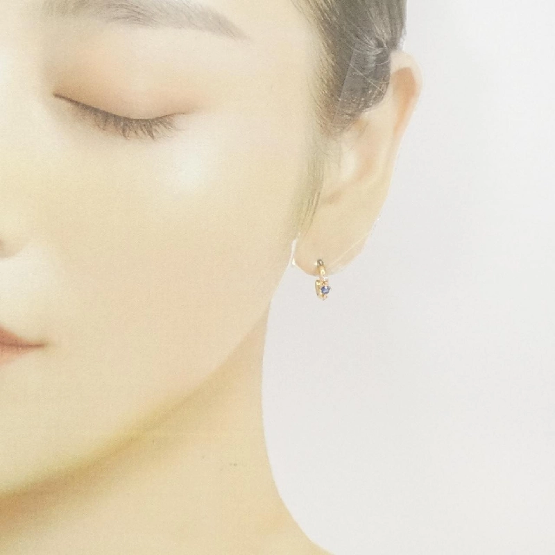 K18YG Bông tai Sapphire - Hàng hiệu Chính hãng 870047