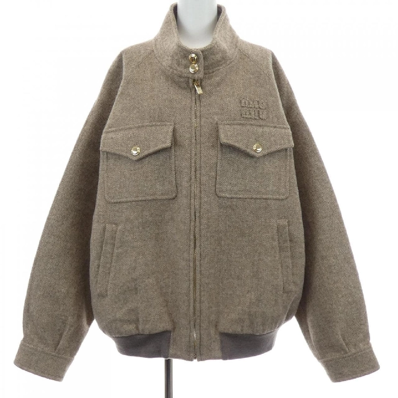 MIU MIU MIU MIU Logo ML943 S232 15PM Áo khoác - Hàng hiệu Chính hãng 811936