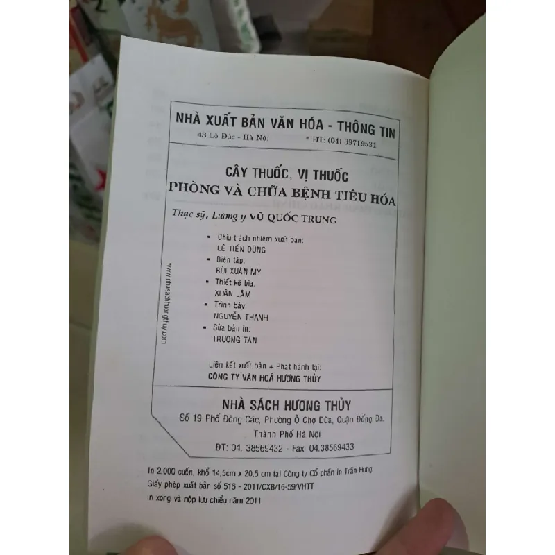 Cây thuốc, vị thuốc phòng và chữa bệnh tiêu hoá - Vũ Quốc Trung SỨC KHỎE - THỂ THAO HCM1008 577187