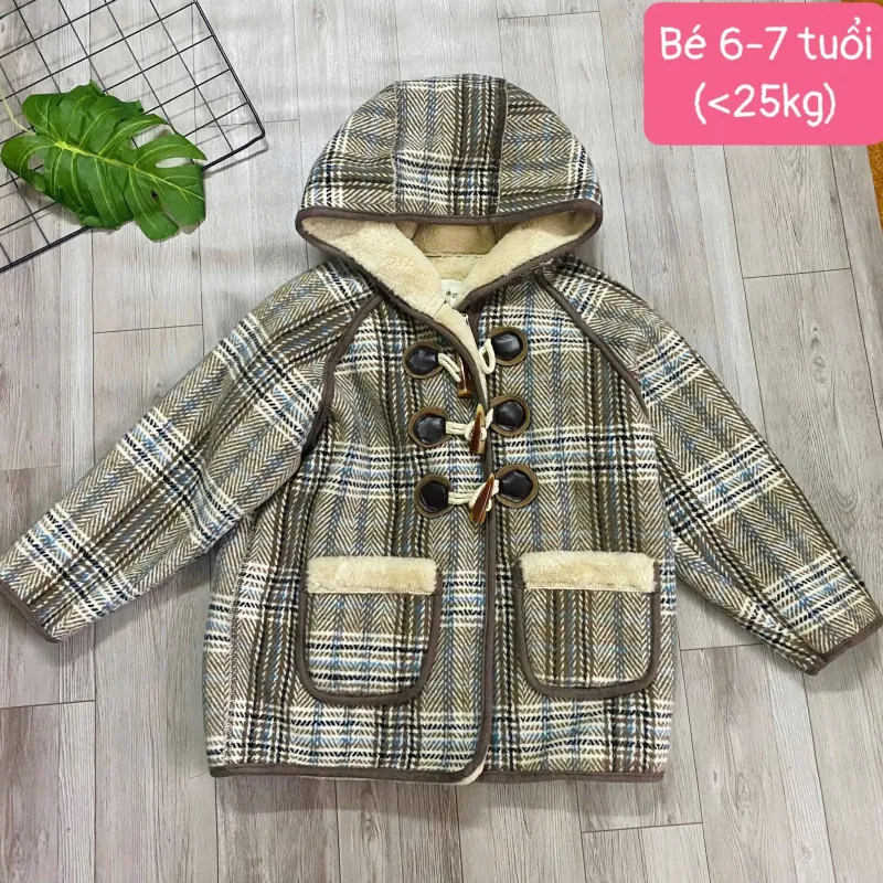 Áo khoác dạ lót lông cho bé trai bé gái siêu cute.  791964