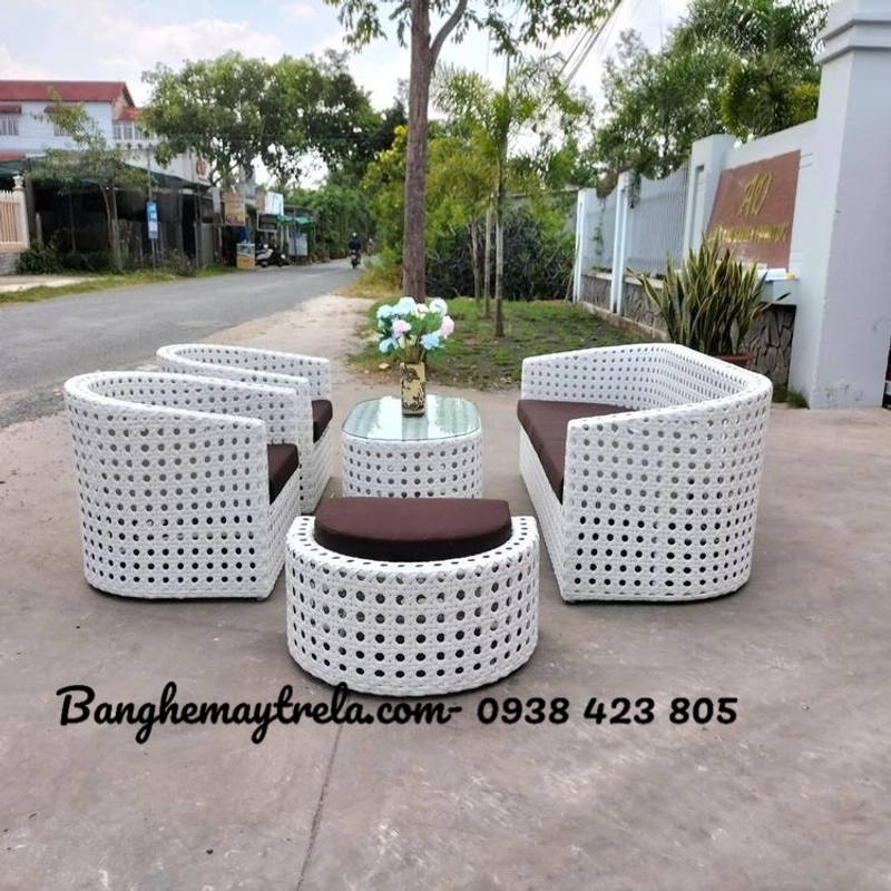 Bàn ghế sofa giả mây 469707