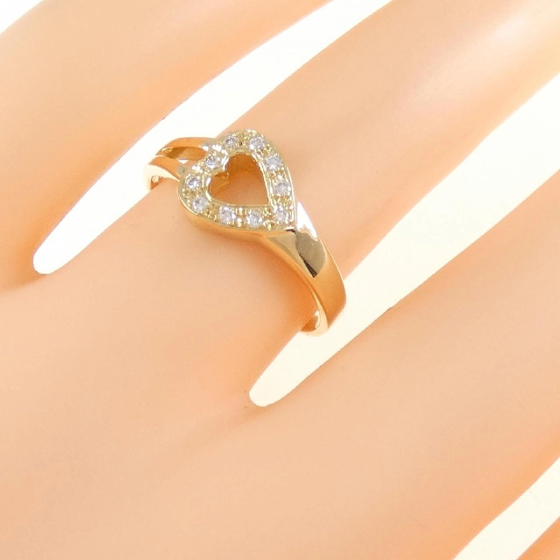 Nhẫn kim cương hình trái tim K18YG 0.07CT 671806