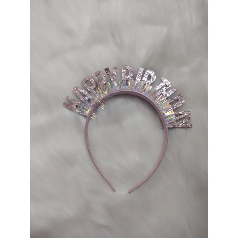 Cài tóc happy Birthday màu hồng 997078