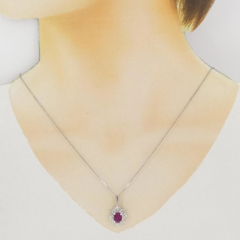 PT/PT850 Ruby Necklace 1.51CT - Hàng hiệu Authentic 859859