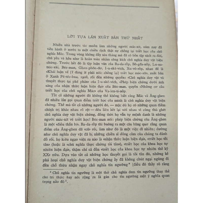 CHỦ NGHĨA DUY VẬT VÀ CHỦ NGHĨA KINH NGHIỆM PHÊ PHÁN - V.I.LÊ-NIN 161456
