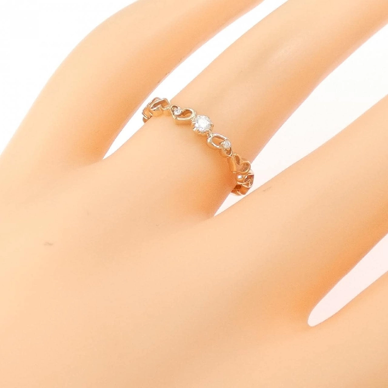 Nhẫn kim cương hình trái tim K10PG - Hàng hiệu Authentic 850316