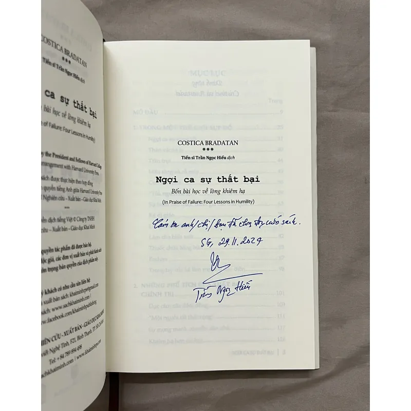 Ngợi Ca Sự Thất Bại (Bìa cứng, có chữ ký dịch giả) - Costica Bradatan 713760