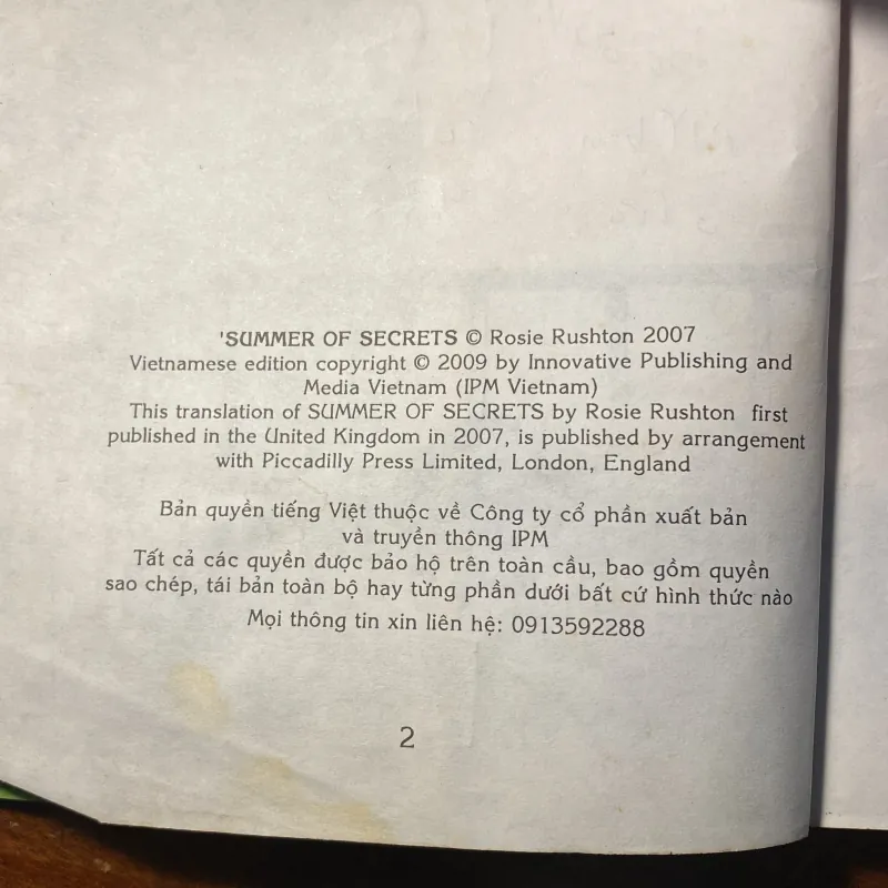 Bí mật mùa hè - Rosie Rushton 753692
