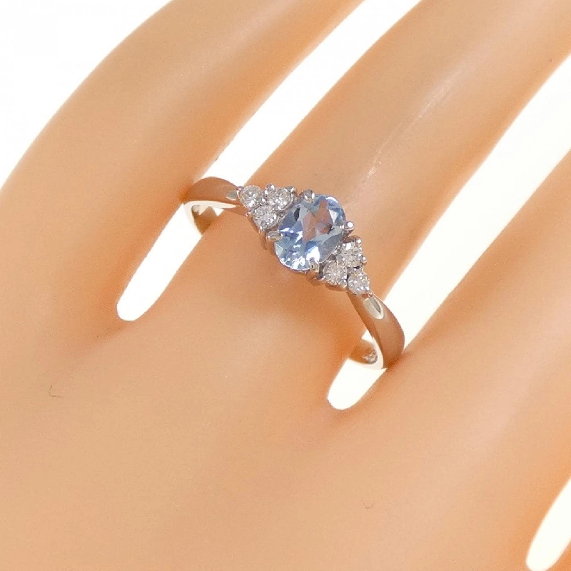 Nhẫn Aquamarine PT900 0.41CT - Hàng hiệu Chính hãng 848479