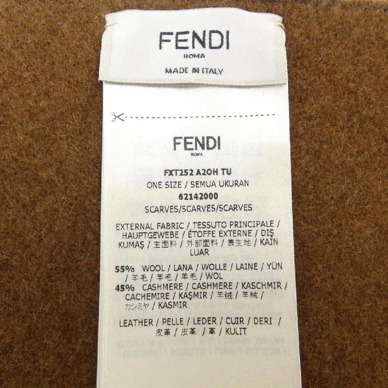 Khăn quàng FENDI FF in họa tiết lông cừu FXT252 A20H - Hàng hiệu Chính hãng 834447