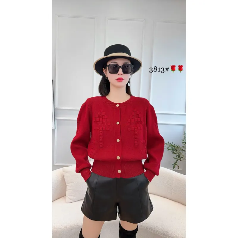 Áo cardigan quảng Châu Cao cấp chất liệu Len nông cừu  606551