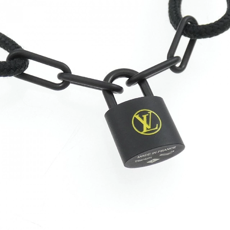 Vòng tay Louis Vuitton Lockit Virgil Abloh Đen 666242