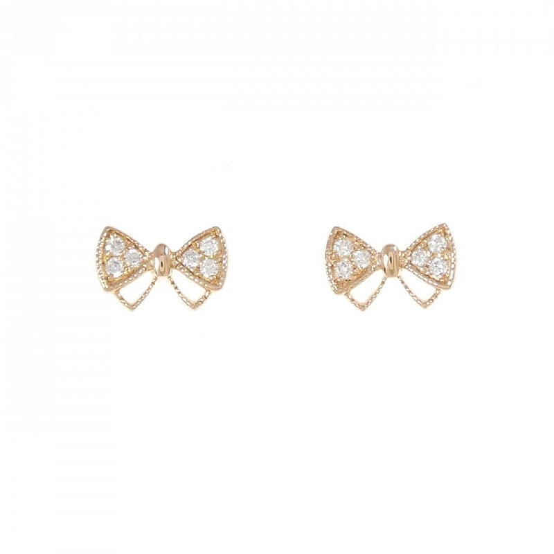 Bông tai kim cương hình ruy băng Ponte Vecchio 0.10CT - Hàng hiệu Authentic 845204