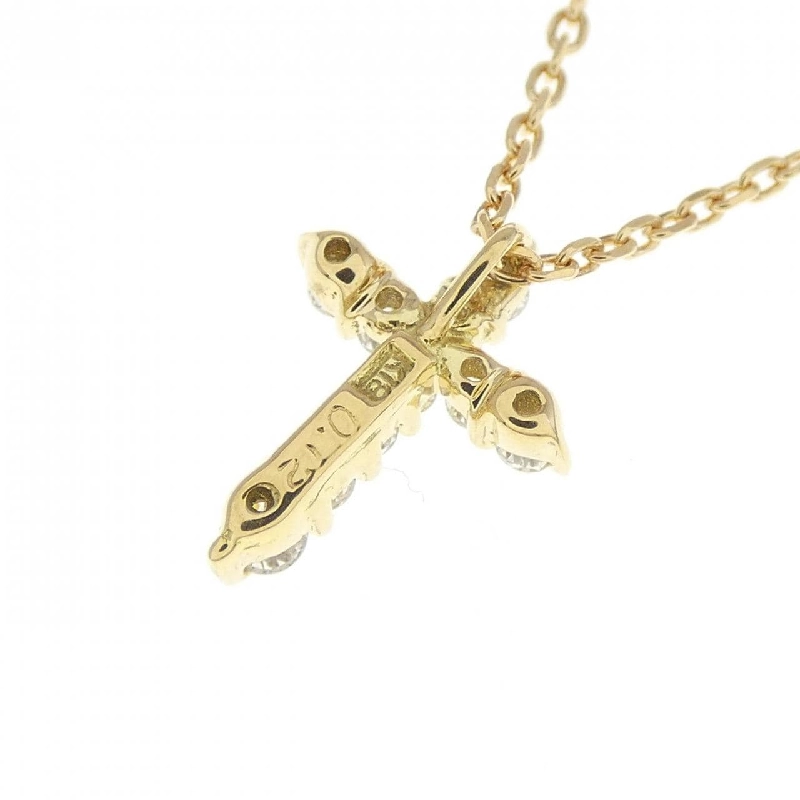 K18YG Dây chuyền kim cương chéo 0.12CT - Hàng hiệu Chính hãng 862240