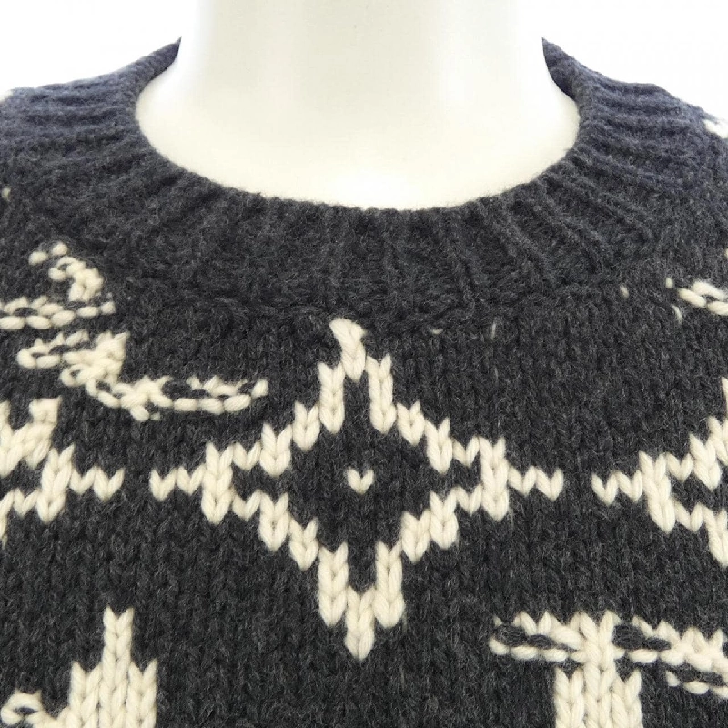 Louis Vuitton LOUIS VUITTON Monogram Flower Jacquard HJN85WTPA Áo len - Hàng hiệu Chính hãng 894351