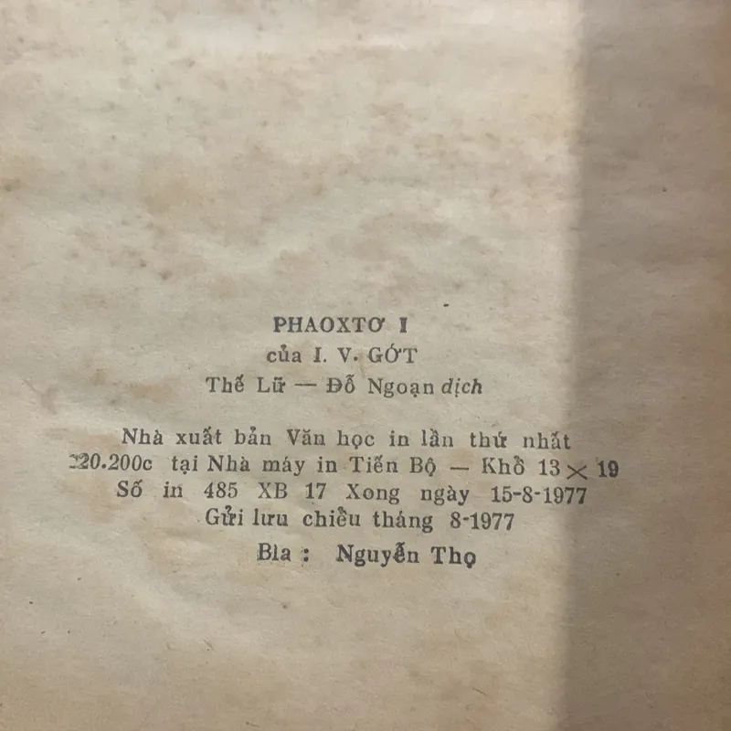 Phaoxto, I.V. Got, Thế Lữ-Đỗ Ngoạn dịch  674744