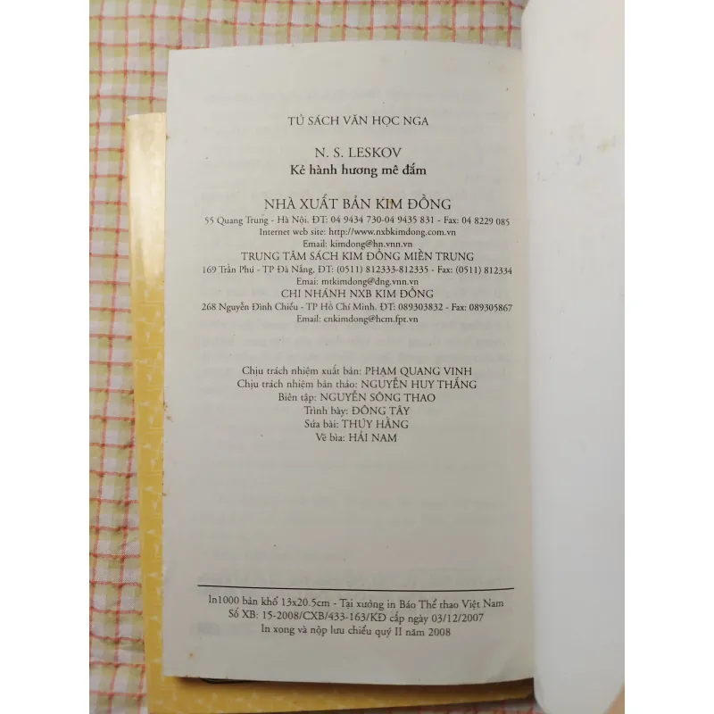 KẺ HÀNH HƯƠNG MÊ ĐẮM – Nicolai Lexcov (Tủ sách Văn học Nga - NXB Kim Đồng) 719228