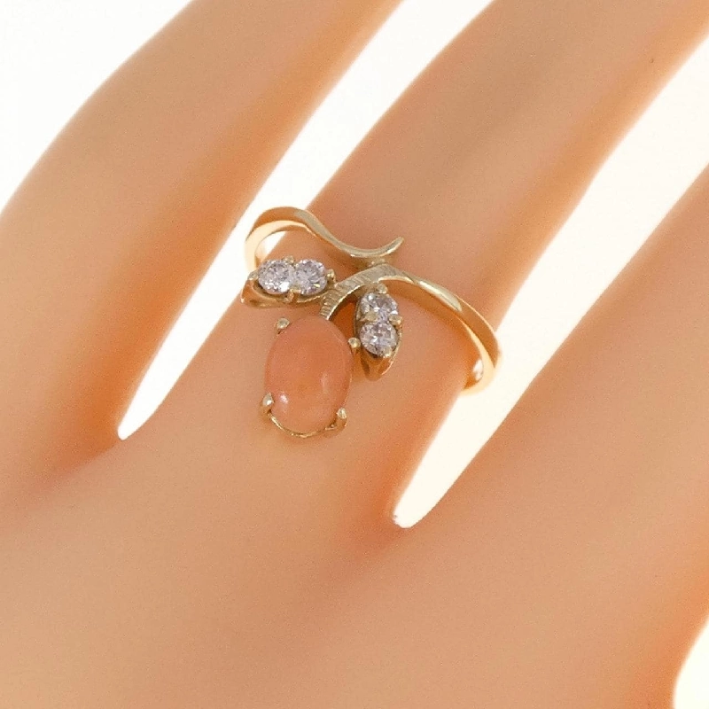 Nhẫn san hô 14KYG 673430