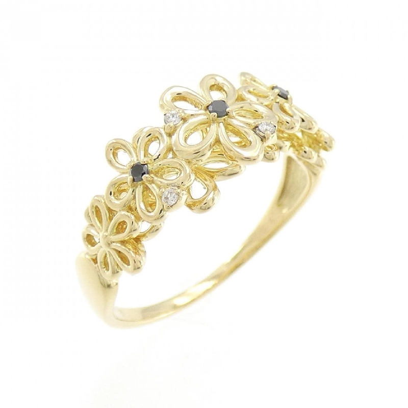 Nhẫn kim cương hoa K18YG 0.06CT 667643