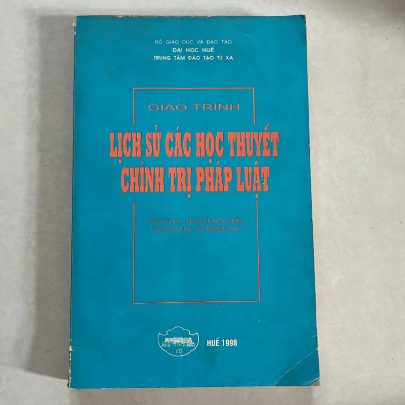 Giáo trình lịch sử các học thuyết chính trị pháp luật - Nguyễn Ngọc Đào - 1998s 801068