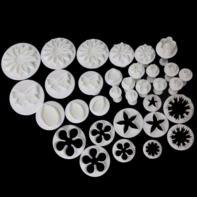 Bộ 33 dụng cụ tạo hình Fondant, Cutter, Cookie hoa lá – Mã số 1031 336037