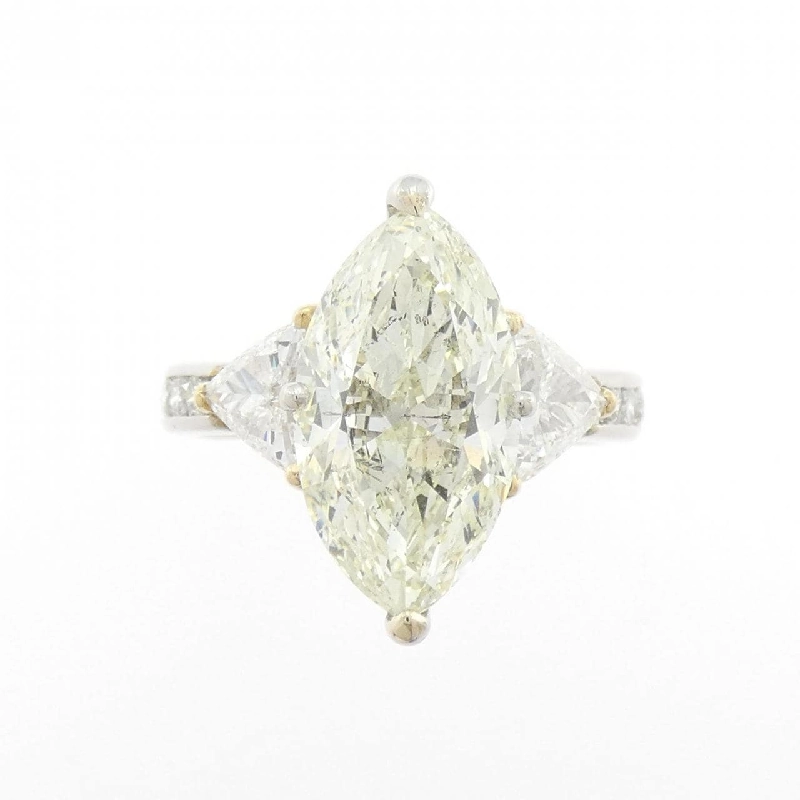 Nhẫn kim cương PT900/K18YG 4.06CT M I1 cắt Marquise - Hàng hiệu Authentic 872729