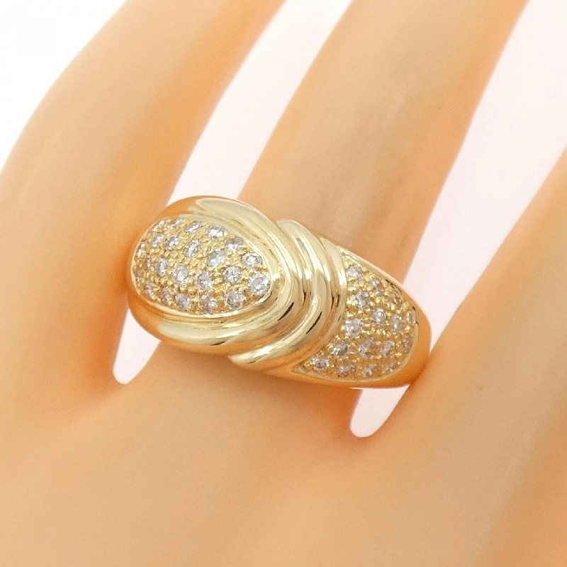 Nhẫn kim cương Pavé K18YG - Hàng hiệu Authentic 848676