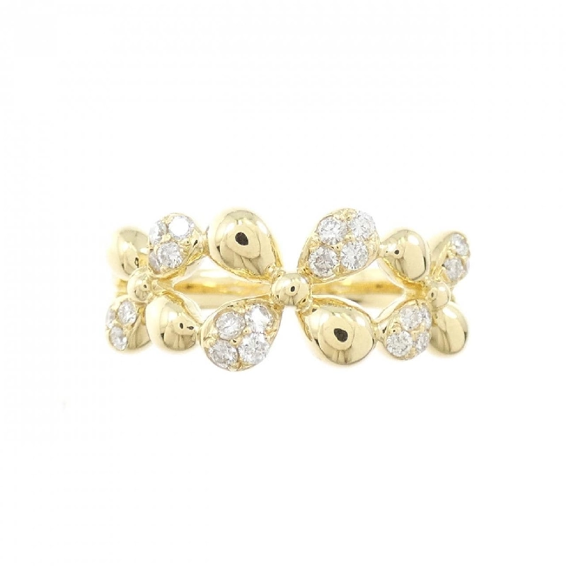 Nhẫn kim cương hoa K18YG 0.20CT 665425