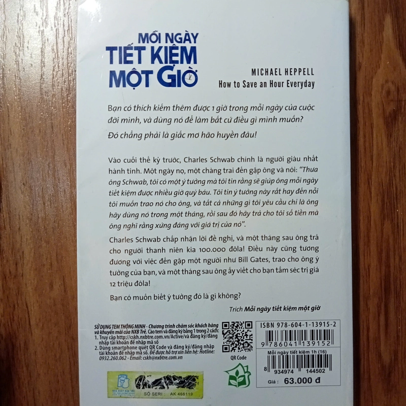 (Mới 90%) Sách Mỗi Ngày Tiết Kiệm Một Giờ - Tác giả Michael Heppell 272771