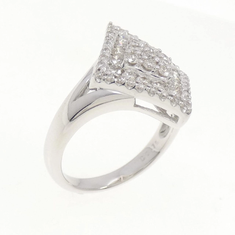 Nhẫn kim cương Pavé K18WG 0.75CT 673335