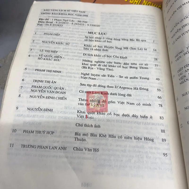 bảo tàng lịch sử việt nam thông báo khoa học 1999 1037278