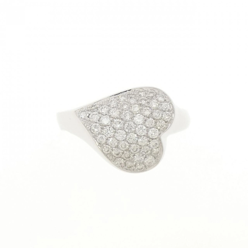 Nhẫn kim cương pavé hình trái tim K18WG 0.44CT 671791