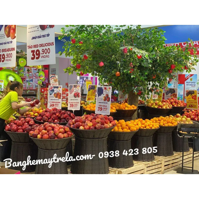 Giỏ mây nhựa trưng trái cây hoa quả 716577