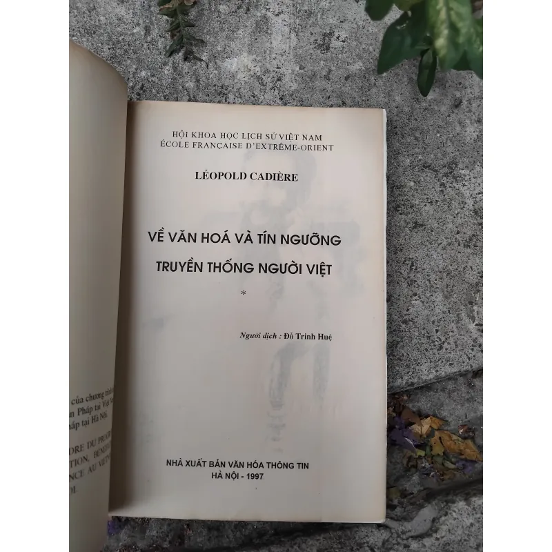 Về văn hóa và tín ngưỡng truyền thống người Việt của Leopold Cadière 1026178