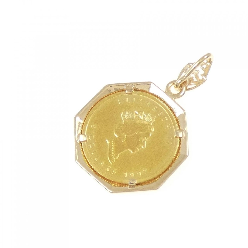 Mặt dây chuyền đồng xu 18KYG (khung) - Hàng hiệu Authentic 862938