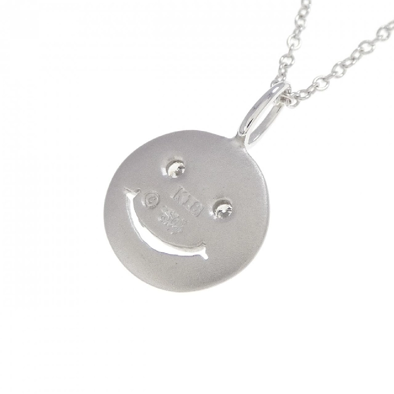 K18WG/750WG Dây chuyền kim cương nụ cười - Hàng hiệu Authentic 858226