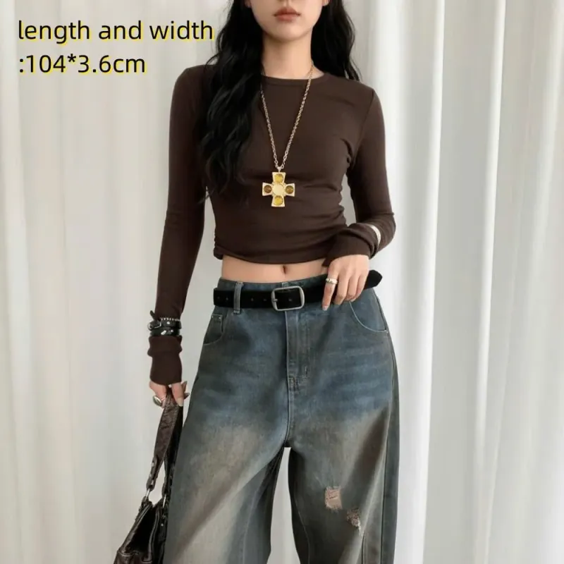 Thắt Lưng Nữ Bản To Khóa Vuông Kim Loại màu đồng- Tôn Dáng, Sang Trọng 977578